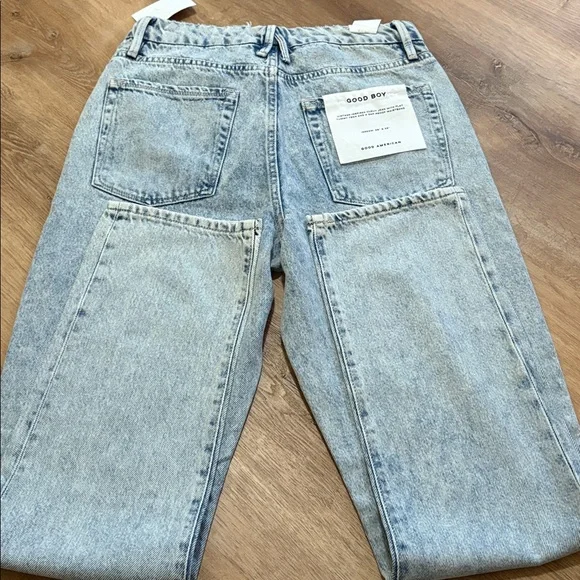 New Good American Good Boy Vintage Inspired High Waist Straight-leg Jeans 27/4 - Picture 5 of 7